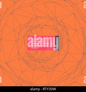 Lattice structure. Science or technology background. 3d grid surface. Abstract  vector illustration. Stock Vector