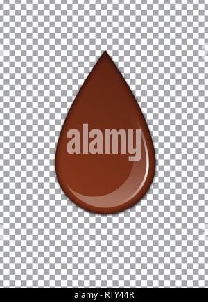 Melted Chocolate Syrup. Leaking Drops. Sweet Design. Vector illustration Stock Vector