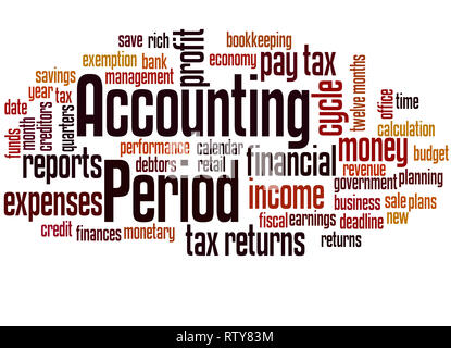 Accounting period word cloud concept on white background Stock Photo ...