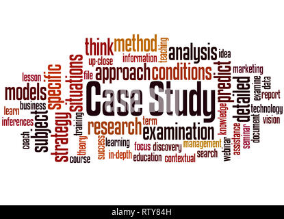 Case Study word cloud concept on white background. Stock Photo