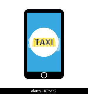 mobile app for booking taxi  Stock Vector