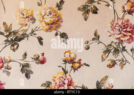Period wallpaper from the 1950 era Stock Photo