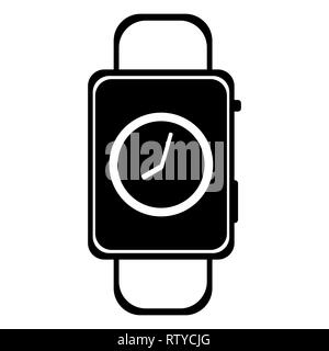 Smart watch wearable with time Stock Vector