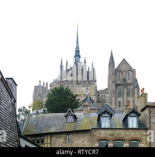 Le Mont-Saint-Michel abbey, Normandy, France Stock Photo