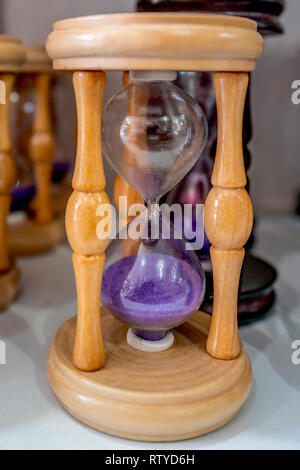 Glass hourglass, device used to measure the passage of time Stock Photo ...