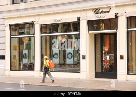 NEW YORK USA JULY 1 2013 Chopard watch store in Madison Avenue NY. Madison Avenue is one of the most recognized fashion shopping destination in Stock Photo Alamy