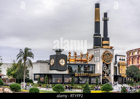 ORLANDO, FLORIDA, USA - DECEMBER, 2018: Toothsome Chocolate Emporium and Savory Feast Kitchen at Universal Studios Orlando Resort CityWalk. Stock Photo