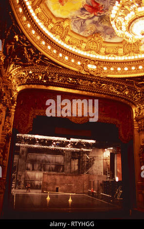 The stage,Palais Garnier opera house,Paris,France Stock Photo