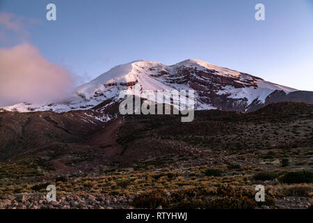 Chimborazo, the furthest point from the center of the earth, Ecuador. Stock Photo