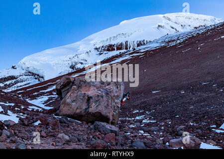 Chimborazo, the furthest point from the center of the earth, Ecuador. Stock Photo