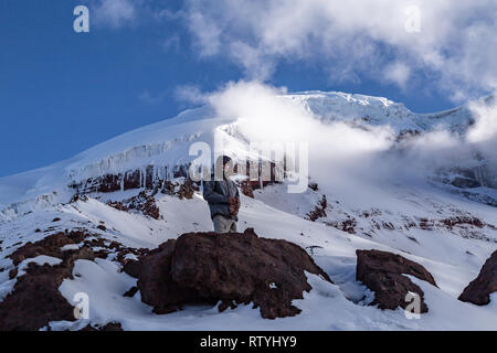 Chimborazo, the furthest point from the center of the earth, Ecuador. Stock Photo