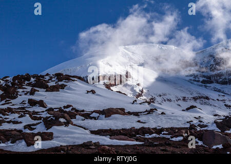 Chimborazo, the furthest point from the center of the earth, Ecuador. Stock Photo