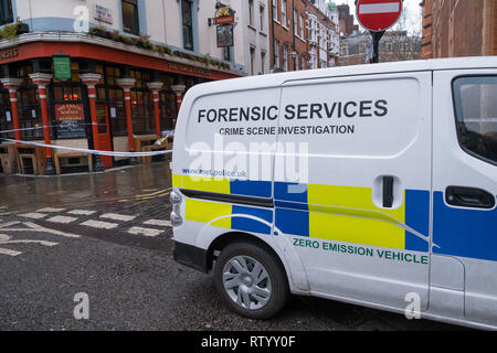 Forensics services crime scene investigation van painted with the