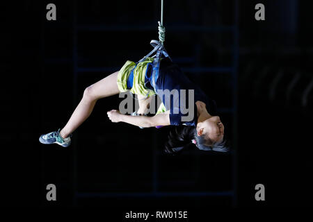 Inzai, Chiba, Japan. 3rd Mar, 2019. Natsumi Hirano Sport Climbing : The 32nd Lead Japan Cup Women's Final at Matsuyamashita Park Gymnasium in Inzai, Chiba, Japan . Credit: Naoki Morita/AFLO SPORT/Alamy Live News Stock Photo