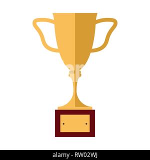Vector winner cup flat icon. Golden symbol Stock Vector
