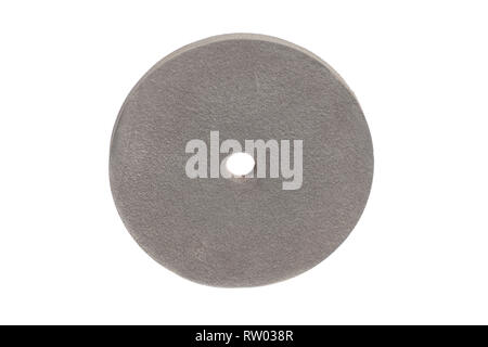 Round grindstone isolated on white background Stock Photo