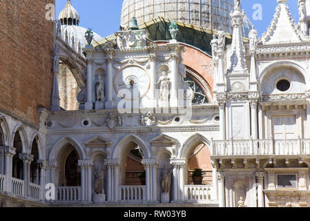 Courtyard of Doge's Palace or Palazzo Ducale in Venice, Italy. Stock Photo