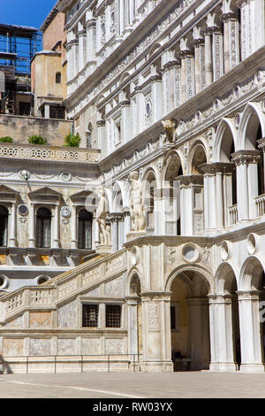 Courtyard of Doge's Palace or Palazzo Ducale in Venice, Italy. Stock Photo