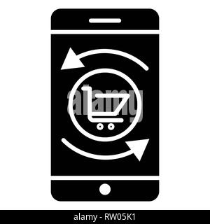 Mobile App Icon, Vector Illustration, E-Commerce Glyph Stock Photo