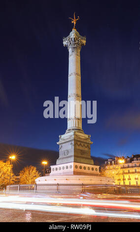 The July Column on Bastille square in Paris, France. Stock Photo