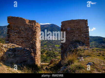 The ruined castle of Zalia or Zalía was a fortress located in the municipality of Alcaucín , in the province of Málaga, Andalucia, Spain. The castle i Stock Photo