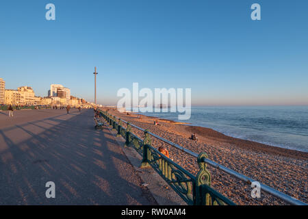 The beautiful seafront walk at Brighton England Stock Photo