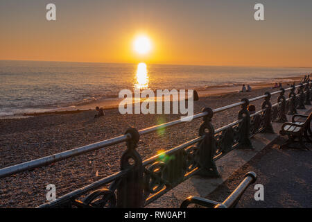 The beautiful seafront walk at Brighton England Stock Photo