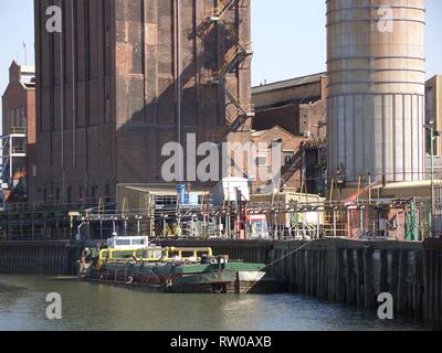 Barges on the River Hull, Hull, east Riding of Yorksghire, North Humberside, UK, England, Great Britain Stock Photo