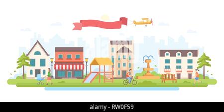 City park - modern flat design style vector illustration Stock Vector