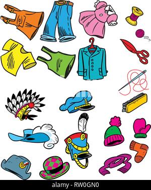 Clothes icon set, cartoon style Stock Vector Image & Art - Alamy