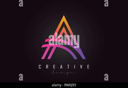 D Purple Letter Logo Design with Creative Liquid Effect Flowing Vector ...
