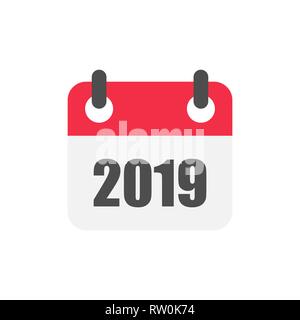 Calendar organizer icon in flat style. Appointment event vector illustration on white isolated background. Month deadline business concept. Stock Vector