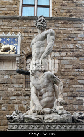 Hercules and Cacus statue in Piazza della Signoria in Florence, Italy Stock Photo