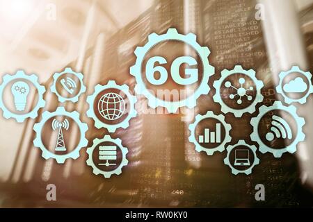 6G High Speed Mobile Wireless Technology. Future Communications Fast Technology. Network Connection Concept. Stock Photo