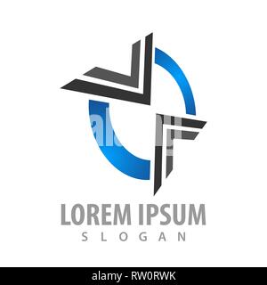 Circle arrow logo concept design. Symbol graphic template element Stock Vector