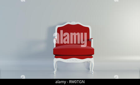 Classic armchair on studio background. 3d rendering Stock Photo