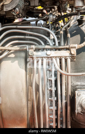 Fragment of the engine helicopter, detailed exposure Stock Photo