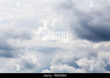 Dramatic sunset sky with colorful clouds after thunderstorm, natural background or backdrop for sky replacement Stock Photo