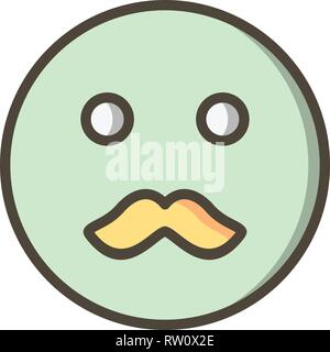 Moustache Emoji Vector Icon Sign Icon Vector Illustration For Personal And Commercial Use... Clean Look Trendy Icon... Stock Vector