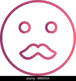 Moustache Emoji Vector Icon Sign Icon Vector Illustration For Personal And Commercial Use... Clean Look Trendy Icon... Stock Vector