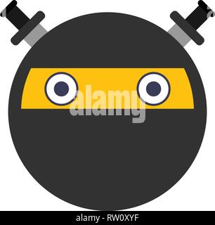 Ninja Emoji Vector Icon Sign Icon Vector Illustration For Personal And Commercial Use... Clean Look Trendy Icon... Stock Vector