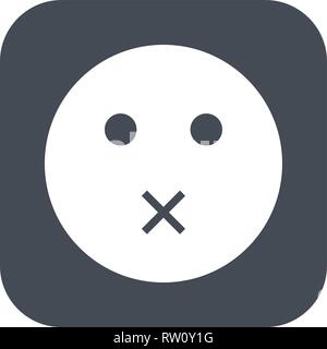 Mute Emoji Vector Icon Sign Icon Vector Illustration For Personal And Commercial Use... Clean Look Trendy Icon... Stock Vector
