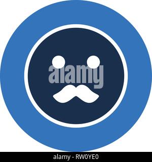 Moustache Emoji Vector Icon Sign Icon Vector Illustration For Personal And Commercial Use... Clean Look Trendy Icon... Stock Vector