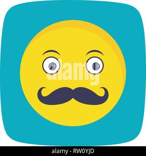 Moustache Emoji Vector Icon Sign Icon Vector Illustration For Personal And Commercial Use... Clean Look Trendy Icon... Stock Vector