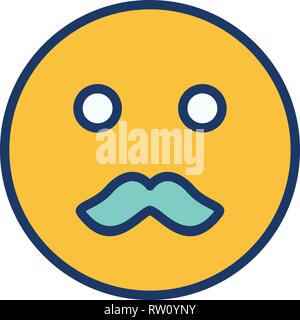 Moustache Emoji Vector Icon Sign Icon Vector Illustration For Personal And Commercial Use... Clean Look Trendy Icon... Stock Vector