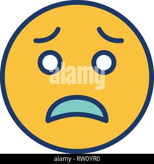 Scared face linear icon. Smiley with open mouth. Thin line illustration.  Screaming emoticon. Contour symbol. Vector isolated outline drawing 3769921  Vector Art at Vecteezy