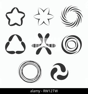 Abstract geometric shapes, symbols for your design. Vector shapes. Stock Vector