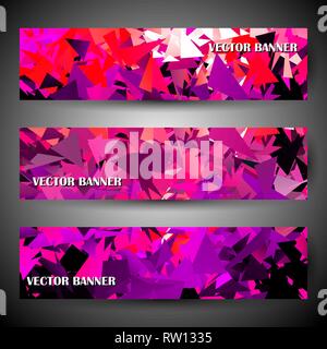 Banner or Cover Design, Beautiful abstract color vector header designs Stock Vector