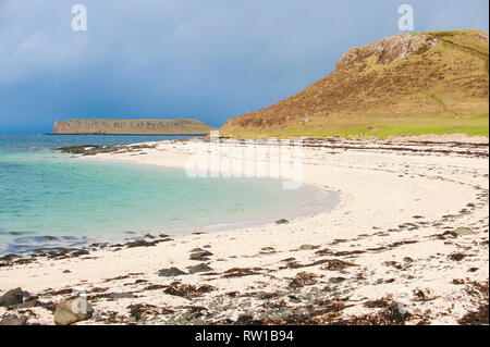 Coral Beach in Claigan,  north of Dunvegan. Isle of Skye. Scotland Stock Photo