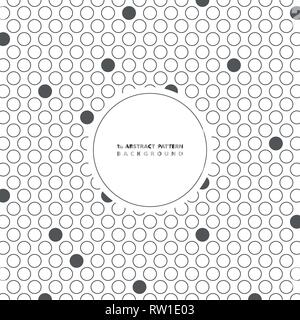 Abstract circle gray dot pattern background with copy space. You can use for cover artwork design, modern ad, poster, cover. vector eps10 Stock Vector